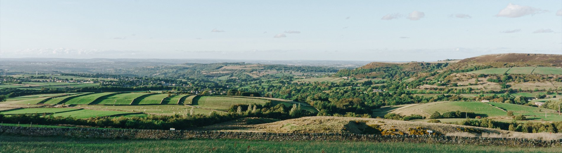 A view across rolling hills in Kirklees