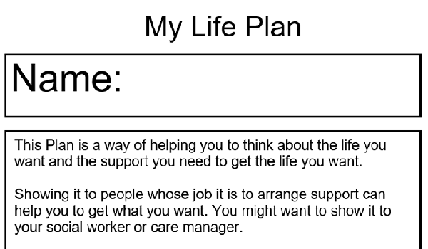 Screenshot of life plan