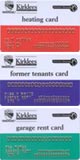 The other cards with account number on them