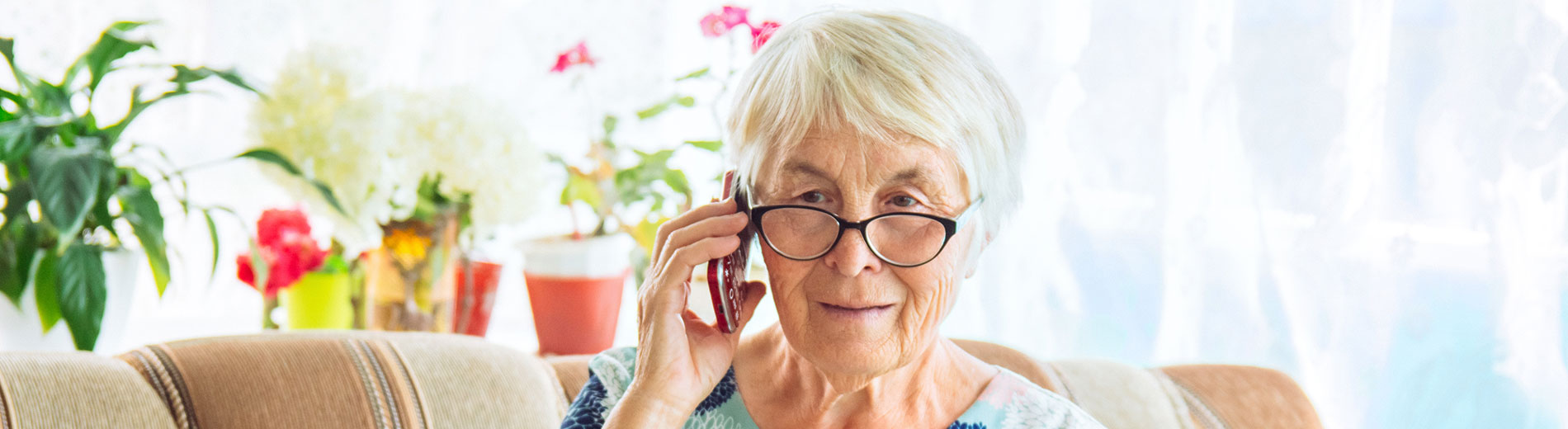 A woman on the phone