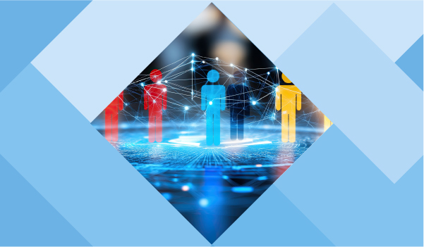 A rectangle vector image showing different demographics