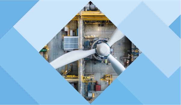 A rectangle vector image showing windmill parts