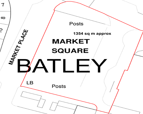 Batley market place, Huddersfield