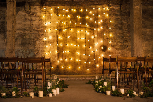 venue with chairs and lights