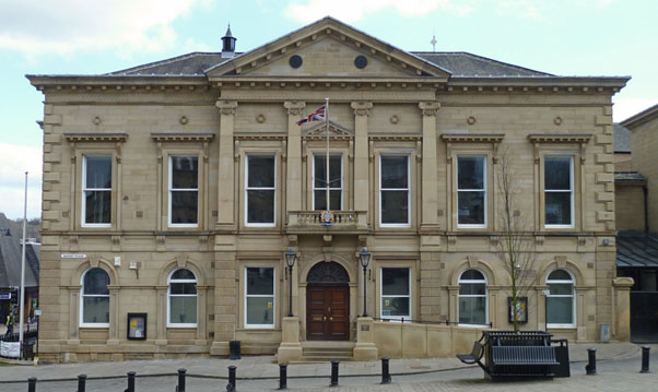 View of Batley Town Hall changing places