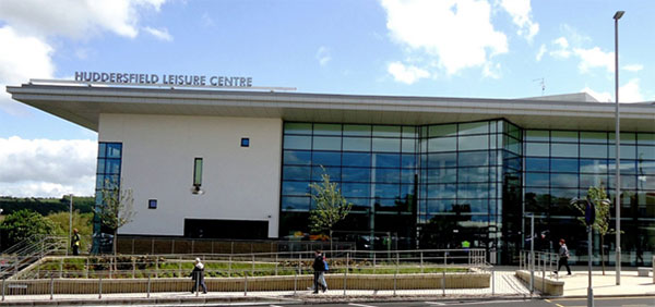 Side view of Huddersfield Leisure Centre