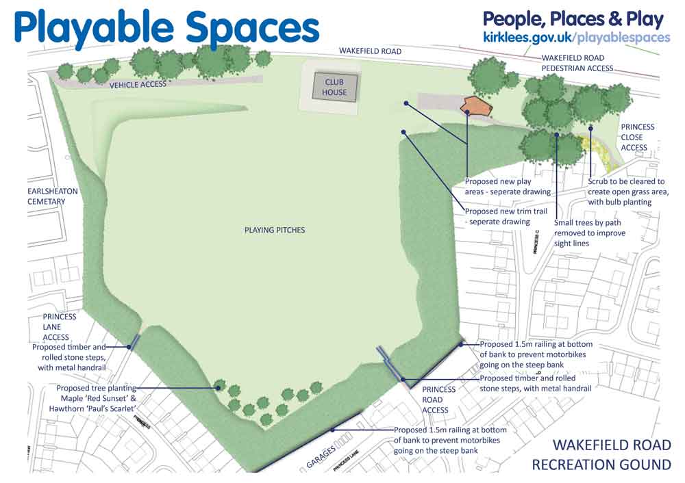 Wakefield Road Recreation Ground  layout 1 
