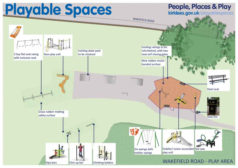 Wakefield Road Recreation Ground  layout