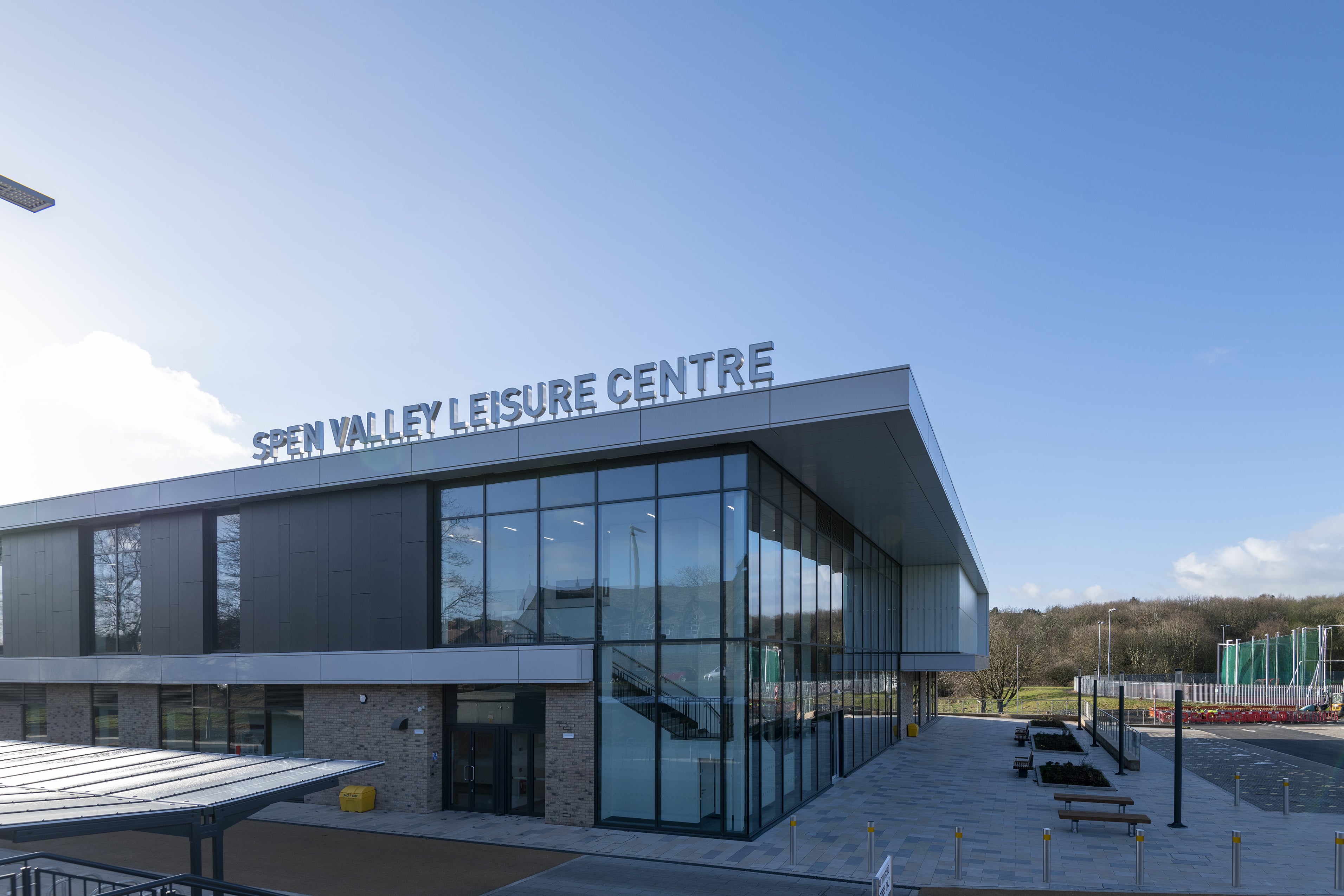 The outside of Spen Valley Leisure Centre.