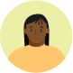 a graphic icon of a women with short hair and a yellow jumper