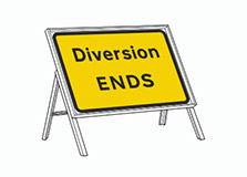 Diversion ends sign