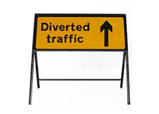 Diverted traffic sign
