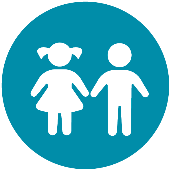 Icon of two children holding hands