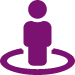 Icon of a person with a map marker around them