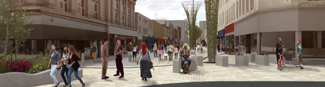Artist impression of how New Street will look