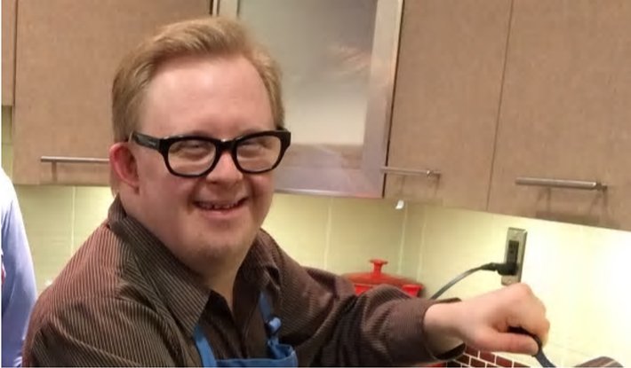 Person in their kitchen