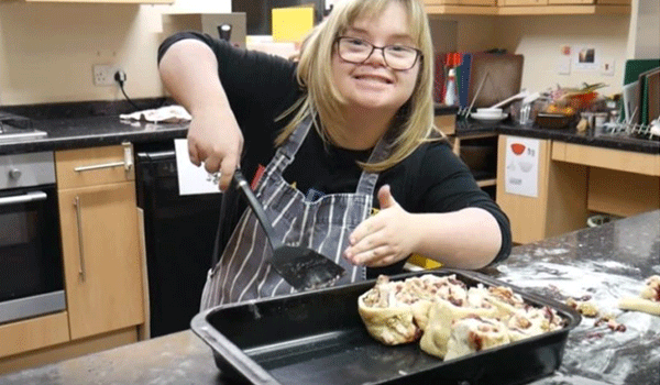 Making food in the kitchen