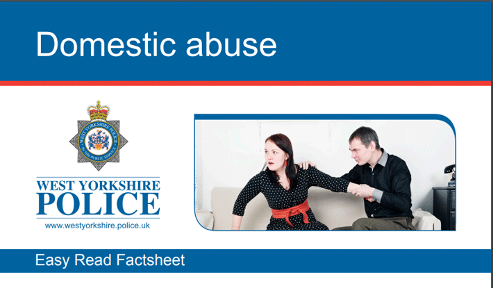 Screenshot of domestic abuse information