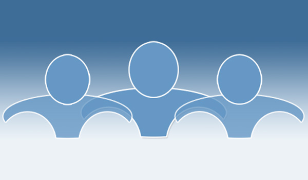 Shapes of three people