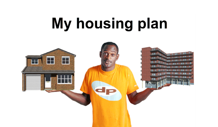 Screenshot of housing plan
