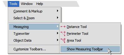 Measuring options in Adobe Reader