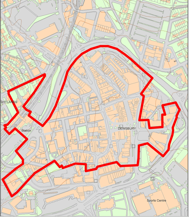 Map of Dewsbury Heritage Action Zone