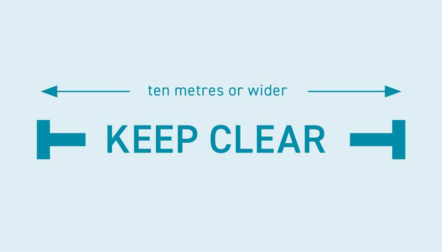 Keep Clear' H-Bar markings