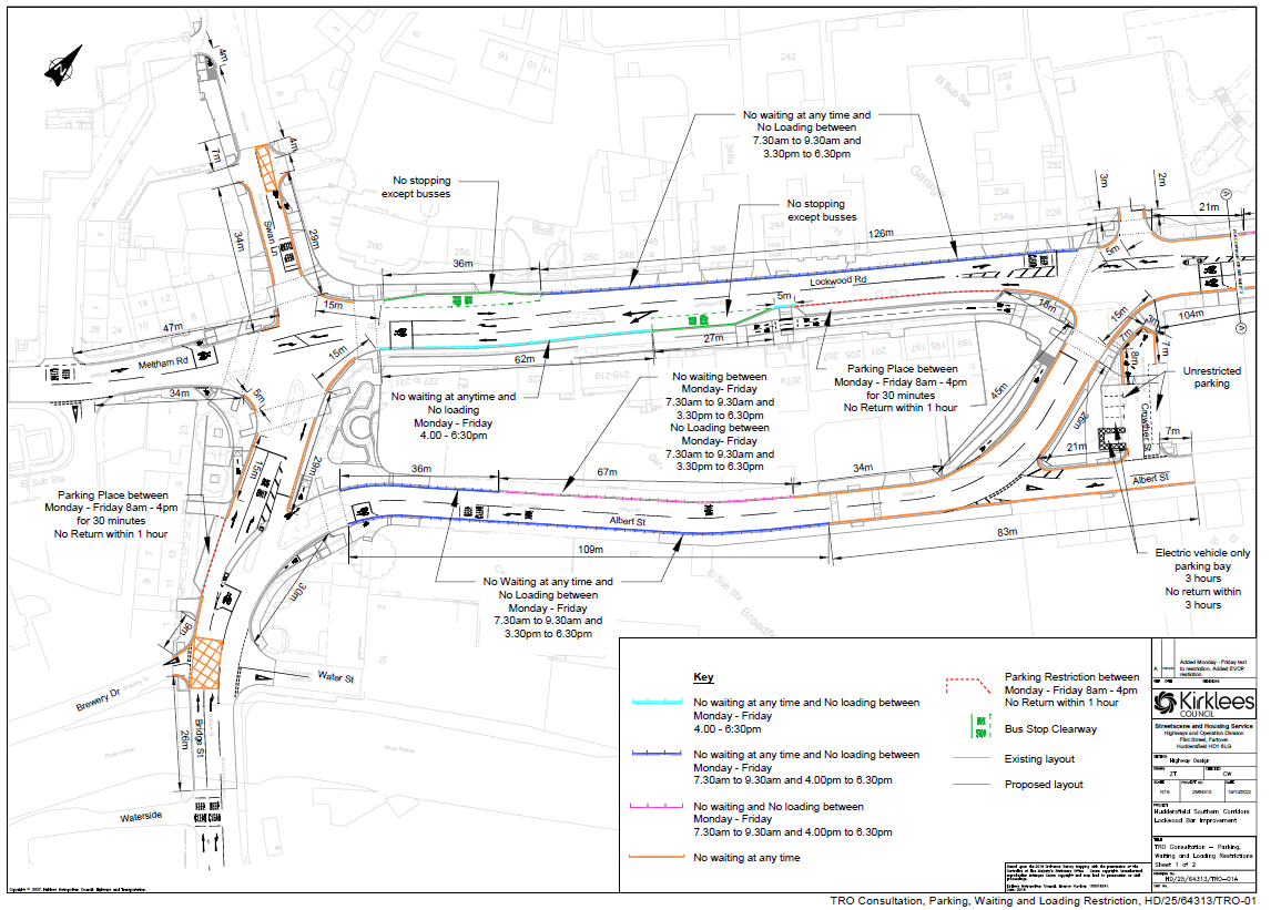 Map of Folly Hall diversion routes