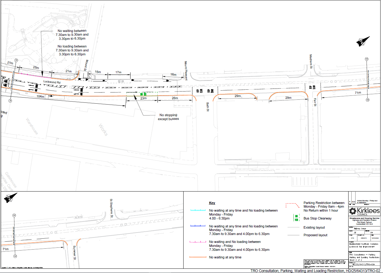 Map of Folly Hall diversion routes