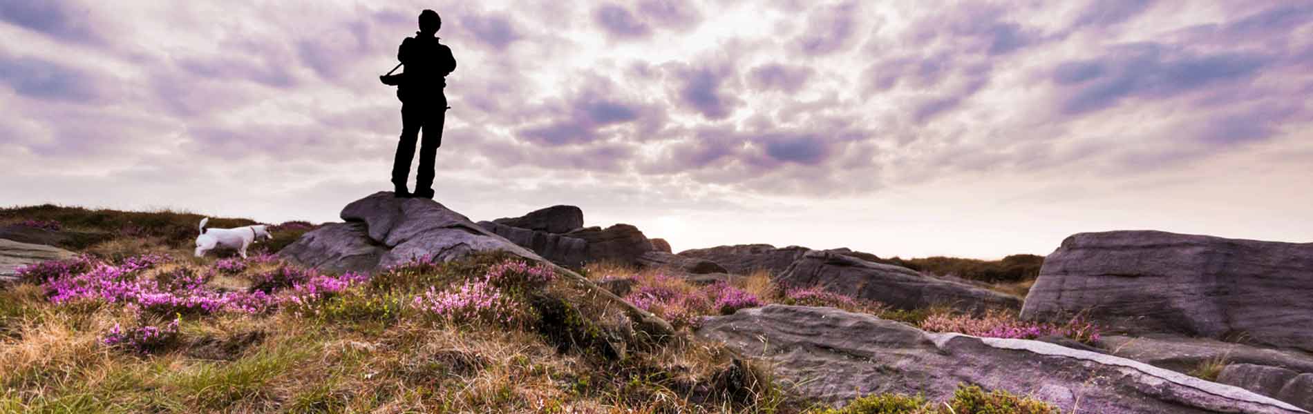 Man standing on the moors