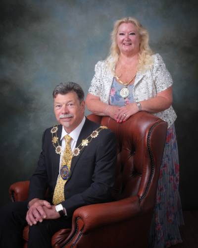 The Deputy Mayor of Kirklees, Councillor Lee Cliff and Consort.