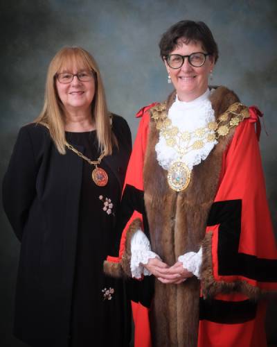 The Mayor of Kirklees, Councillor Karen Allison and Consort.